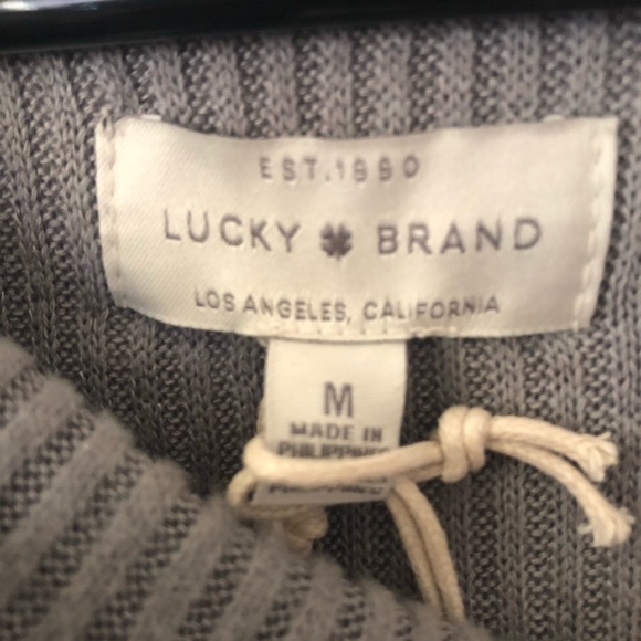 Lucky Brand Cowl Neck Surplice Back Pullover - Picture 5 of 6